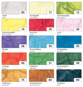 folia Papier mûrier, (L)470 x (H)640 mm, couleurs assorties