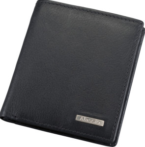 Alassio mini-portefeuille, cuir, portrait, noir
