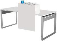 kerkmann Panneau brise-vue avec fonction comptoir, blanc kerkmann Panneau brise-vue avec fonction comptoir, blanc