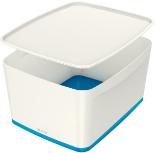 LEITZ Boîte de rangement My Box, 18 litres, blanc/gris