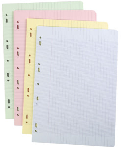 Clairefontaine Feuillets mobiles perforés couleur, A4