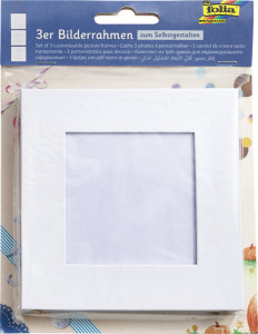 folia Kit de cadre photo, en carton, 7,5 x 7,5 cm, blanc