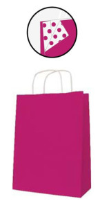 agipa Sac cadeau, (L)250 x (P)110 x (H)310 mm, kraft fuchsia