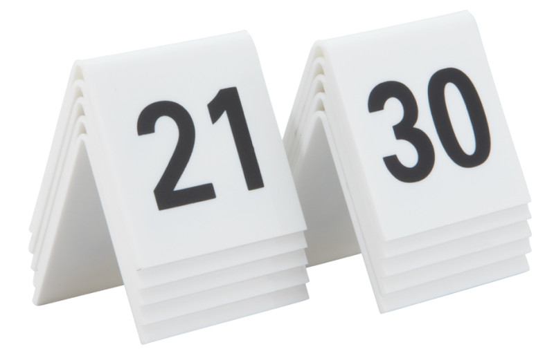 Securit Kit numéros de table 1 - 10, blanc, acrylique