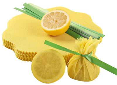 franz mensch citron wrap HYGOSTAR, jaune, avec cravate verte
