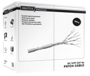 Câble de raccordement DIGITUS Cat. 5e, SF/UTP, anneau de 100 m, gris