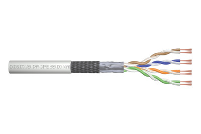 Kat.5e DIGITUS Patchkabel, SF / UTP, 100 m Ring, grau