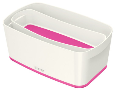 LEITZ Plumier My Box, long, blanc/rose