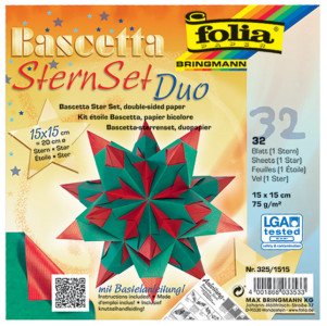 folia Feuilles de papier pliable étoile Bascetta,