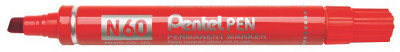 Pentel Marqueur permanent N60, pointe biseautée, bleu