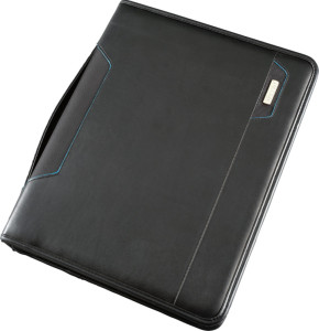 tablet PC Alassio Organisateur A4 SALERNO, simili cuir, noir