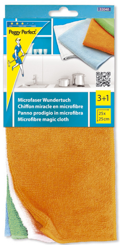 Paquet de 10 chiffons microfibre tout usage - Dimensions : 40 x 40