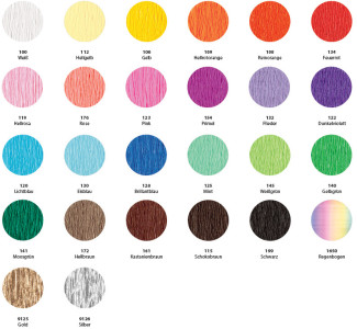 folia Papier crépon, (l)500 mm x (L)2,5 m, vert blanc