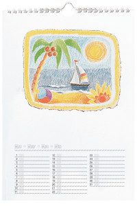 folia Calendrier mural créatif, 170 x 240 mm, blanc