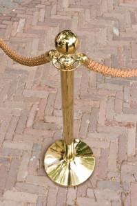 Securit Corde pour poteau d'accueil CLASSIC, bronze / doré
