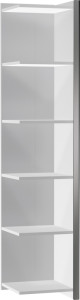 Kerkmann portes porche fixées pour tablette, 3 hauteurs de fichiers, blanc