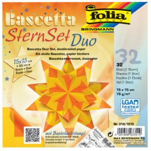 folia Feuilles de papier pliable étoile Bascetta,