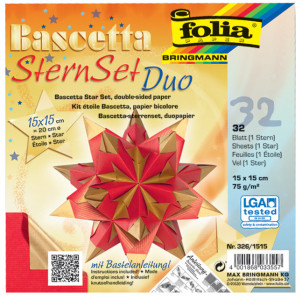 folia Feuilles de papier pliable étoile Bascetta,