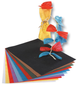 folia Papier mûrier, (L)470 x (H)640 mm, 25 g/m2, bleu ciel