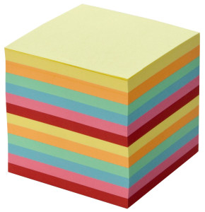 folia Bloc cube, 90 x 90 mm, 700 feuilles, coloré