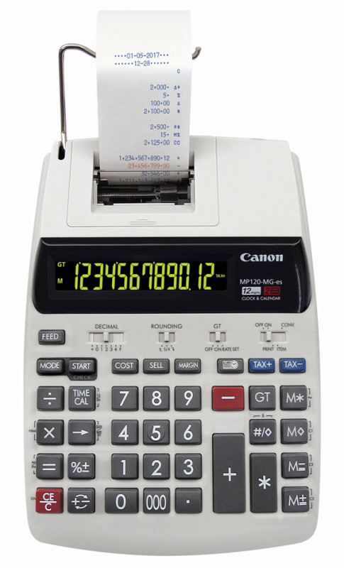 Canon MP-120 MG-ES II - Calculatrice imprimante 12 chiffres à affichage et  impression bicolore