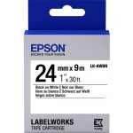 Epson : EPSON LABEL cartouche capacité standard LK-6WBN BLACK 24MM (9M)
