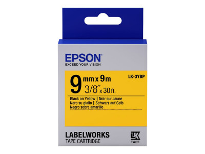 Epson : TAPE - LK3YBP PASTEL BLK/ YELL 9/9