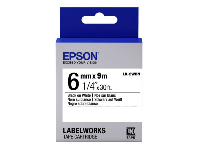 Epson : TAPE - LK2WBN STD BLK avec HT 6/9 .