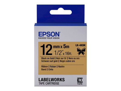 Epson : TAPE - LK4KBK RIBBON BLK/ GOLD 12/5