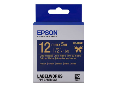 Epson : TAPE - LK4HKK RIBBON GOLD /NAVY 12/5