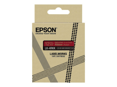 Epson : cartouche ruban SATIN LK-4RKK GOLD/RED 12MM (5M)