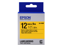 Epson EPSON LABEL cartouche PASTEL LK-4YBP Noir/Jaune 12MM (9M)