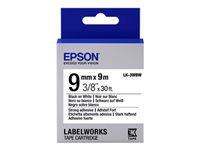 Epson : EPSON LABEL cartouche STRONG ADHESIVE LK-3WBW BLACK avec HITE 9MM