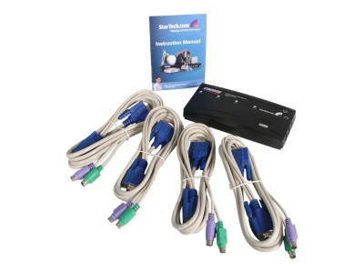 Startech : 4 PORT COMPACT KVM/CPU SWITCH INC. CABLES