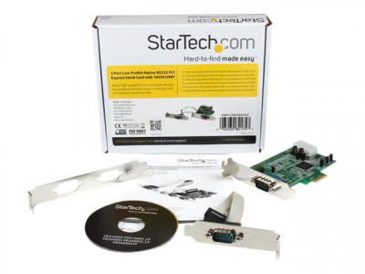 Startech : 2 PORT LOW PROFILE PCI EXPRESS SERIAL card W/ 16550 UART