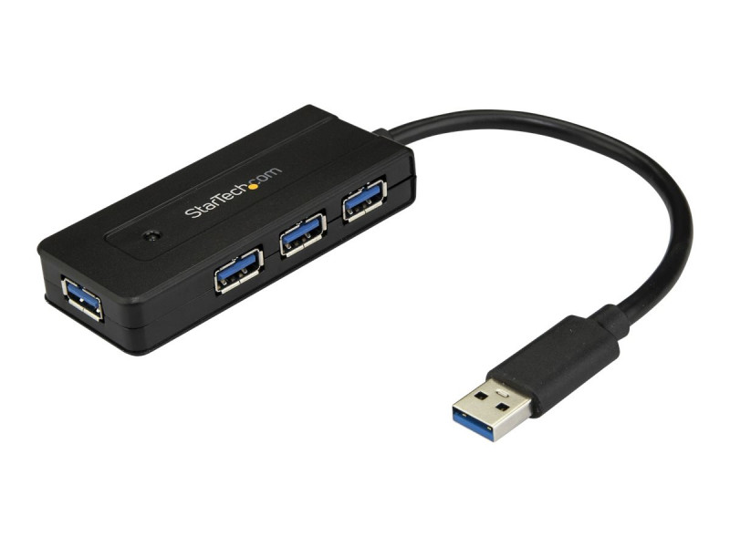 StarTech.com Hub USB C - 4 ports - USB 3.0 - Compact - USB-C vers 4x USB-A  - Concentrateur USB Type-C - Adaptateur d'alimentation inclus -  concentrateur (hub) - 4 ports