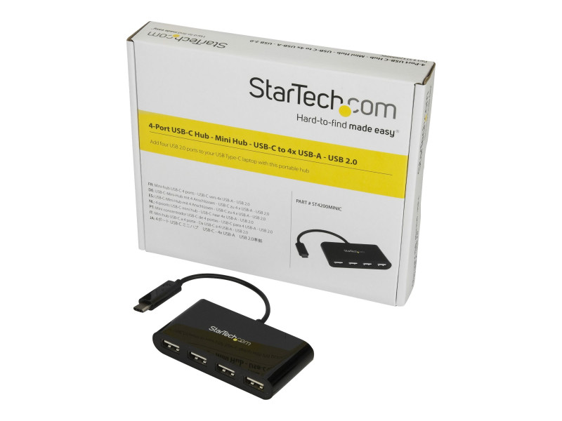 Startech : 4 PORT USB C HUB USB 2.0 USB TYPE C HUB C TO 4X A