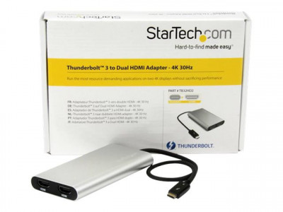 Startech : THUNDERBOLT 3 TO DUAL HDMI ADAPTER 4K60 WINDOWS et MAC