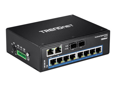 TrendNet : 10-PORT HARDENED INDUSTRIAL GIGABIT DIN-RAIL SWITCH