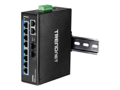 TrendNet : 10-PORT HARDENED INDUSTRIAL GIGABIT DIN-RAIL SWITCH