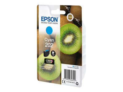 Epson : SINGLEpack CYAN 202 CLARIA KIWI PREMIUM cartouche encreS1 X 4.1ML