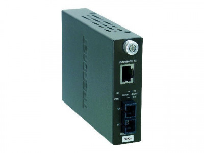 TrendNet : 10/100BASE-TX TO 100BASE-FX S. MODE FIBER CONVERTER 60KM