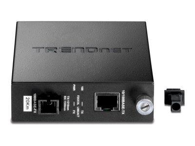 TrendNet : 100BASE-TX - 100BASE-FX DUAL WL SINGLE MODE SC FCTX1310 20KM