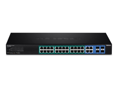 TrendNet : 28-PORT GIGABIT WEB SMART POE+ SWITCH (370W)