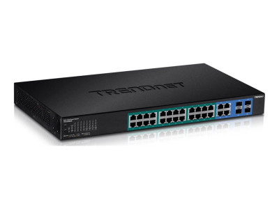 TrendNet : 28-PORT GIGABIT WEB SMART POE+ SWITCH (370W)