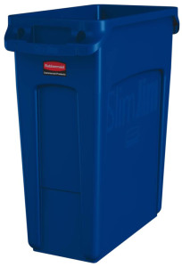 Rubbermaid Couvercle Slim Jim pour papier, bleu