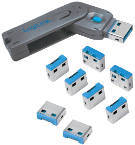 LogiLink Verrou de sécurité USB, 1 clé / 4 verrous