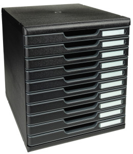 EXACOMPTA Module de classement MODULO A4 ECOBlack, 5 tiroirs