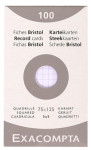 EXACOMPTA Fiches bristol, 75 x 125 mm, uni, blanc EXACOMPTA Fiches bristol, 75 x 125 mm, uni, blanc