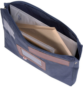 ALBA Sac navette, avec soufflet, en nylon, bleu
